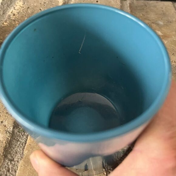 Allen+Roth blue 2 vase/candle holder set, clear vase, size. 5x8 and 4x5 - Picture 3 of 7